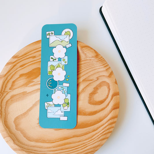 Blue Flowers Bookmark