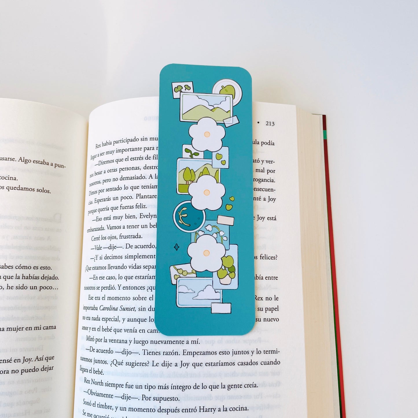 Blue Flowers Bookmark