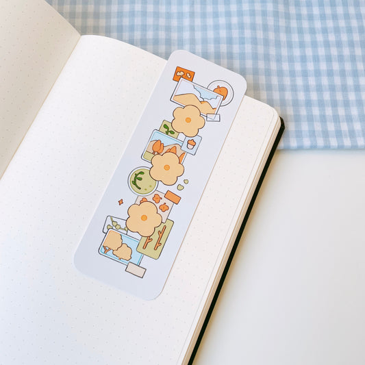 Orange Flowers Bookmark