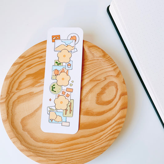 Orange Flowers Bookmark
