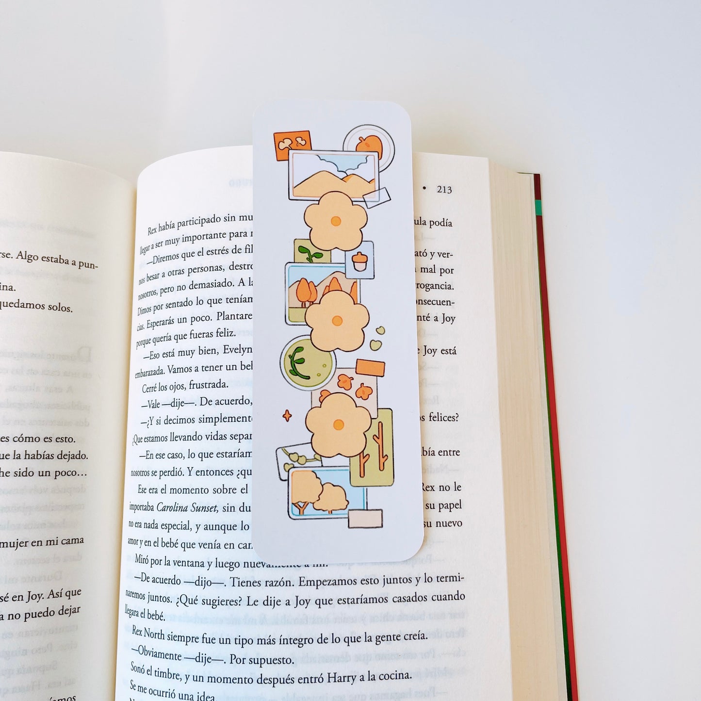 Orange Flowers Bookmark