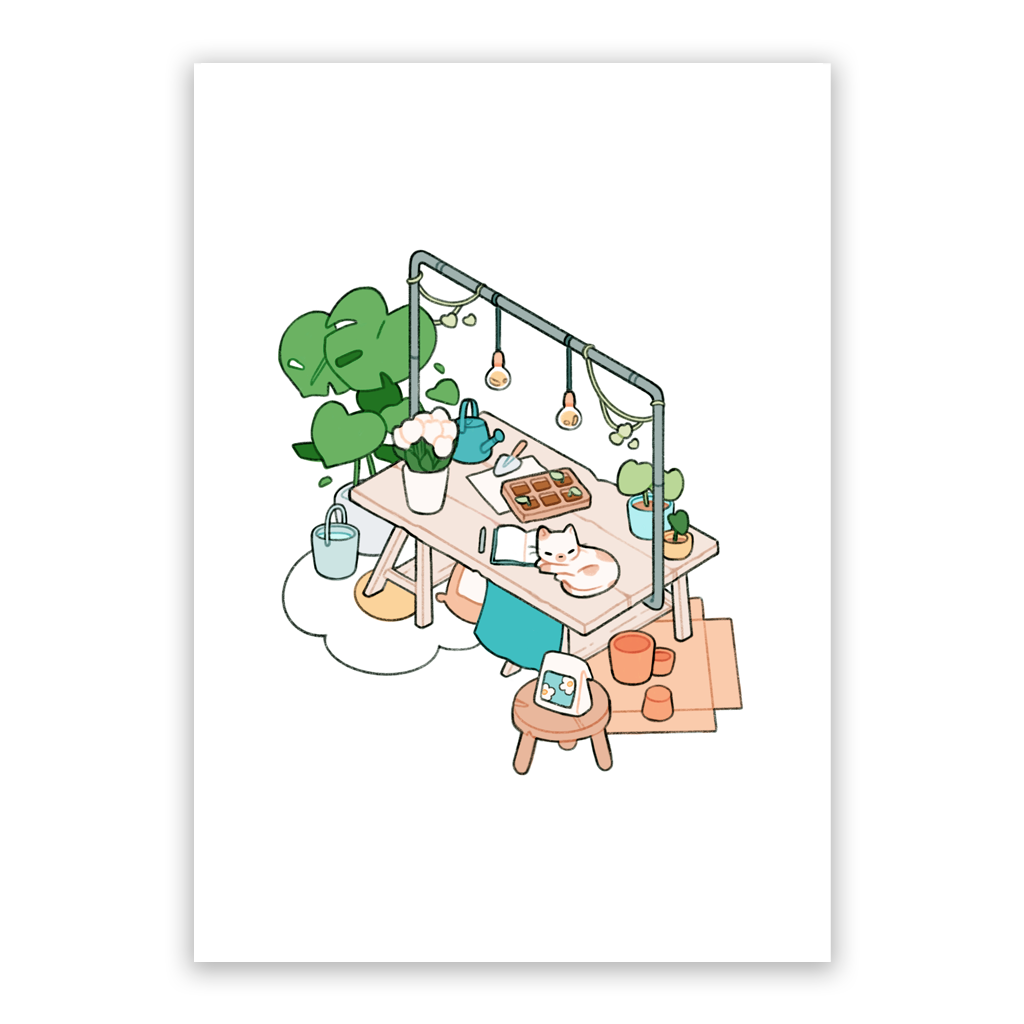 Plant Desk Art Print
