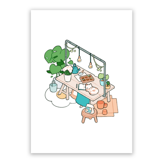 Plant Desk Art Print