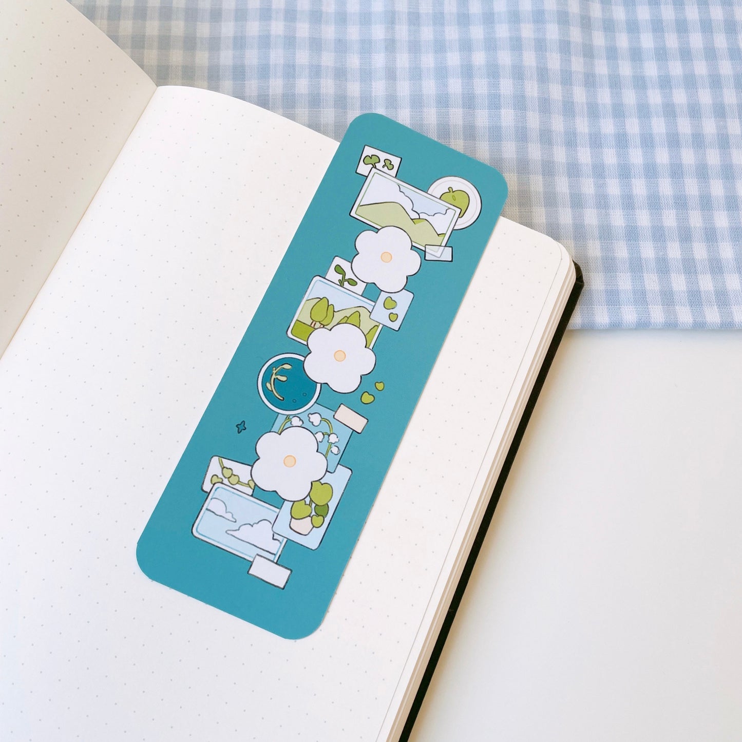 Blue Flowers Bookmark