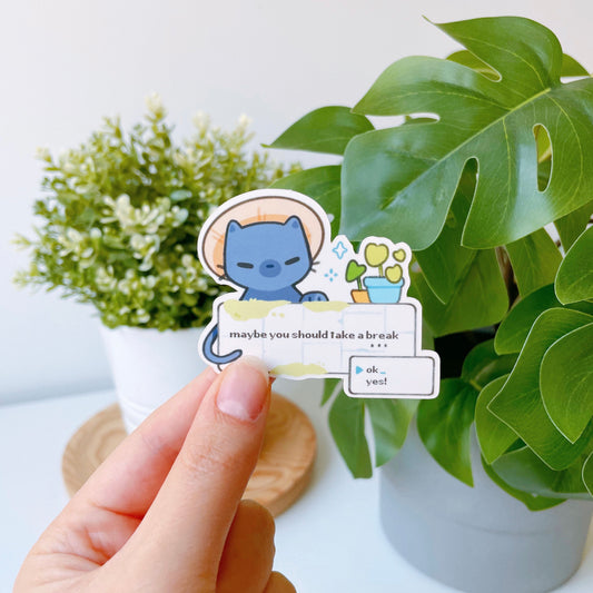 Cat Game Advice Sticker