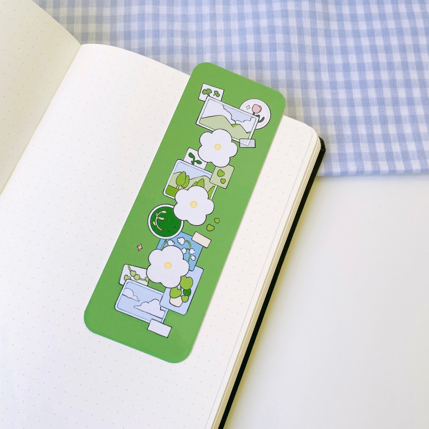 Green Flowers Bookmark