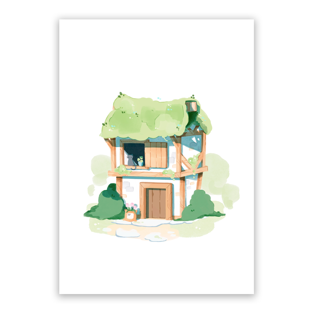 Green Home Art Print