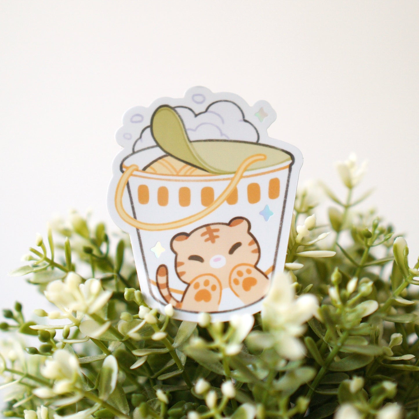 Tiger Noodle Cup Sticker