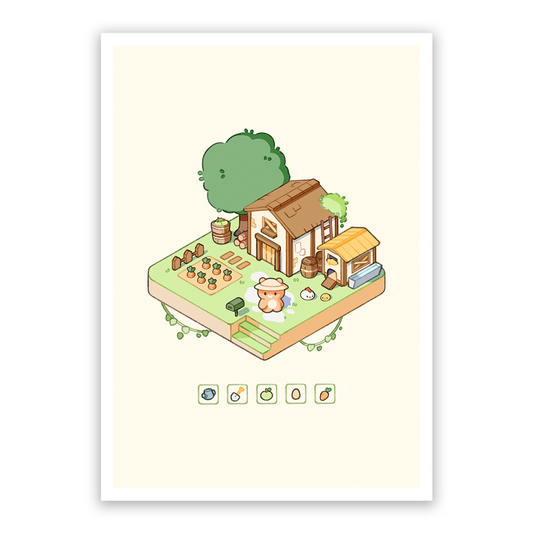 Bear Farm Game Art Print